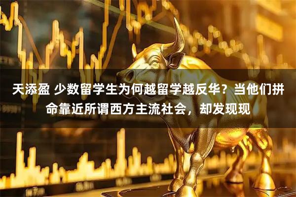 天添盈 少数留学生为何越留学越反华？当他们拼命靠近所谓西方主流社会，却发现现